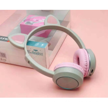 AKZ-K24 Foldable Wireless Cat Ears Headset Cute Cat Headphones For Girls